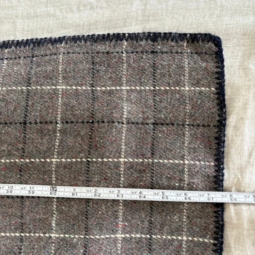 Vintage Faribo Wool Blend Plaid Blanket‎ Throw Made in USA Bed Footer